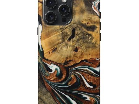 iPhone 16 Pro Max Wood Live Edge Phone Case - Jethro (Green, 729361) Fashion