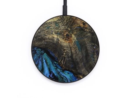 Circle Wood Wireless Charger - Pradi (Blue, 729042) Online Hot Sale