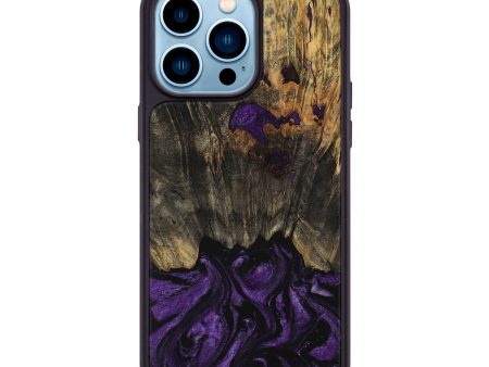 iPhone 14 Pro Max Wood Phone Case - Kennedi (Purple, 729017) Cheap