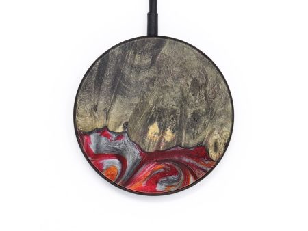 Circle Wood Wireless Charger - Ivy (Red, 727671) For Sale