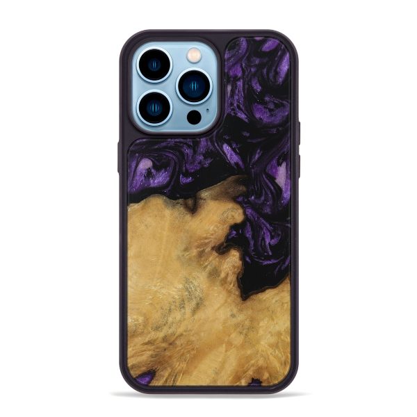 iPhone 14 Pro Max Wood Phone Case - Ardeth (Purple, 729040) Supply