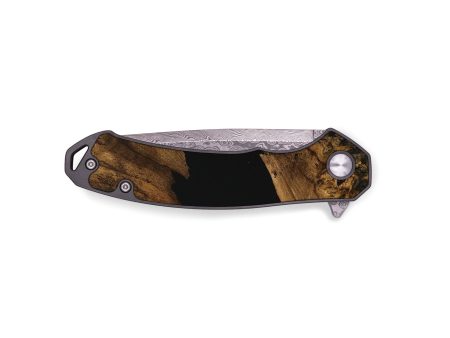 EDC Wood Pocket Knife - Lewis (Pure Black, 729559) For Cheap