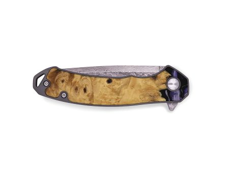 EDC Wood Pocket Knife - Alverda (Purple, 730288) Discount