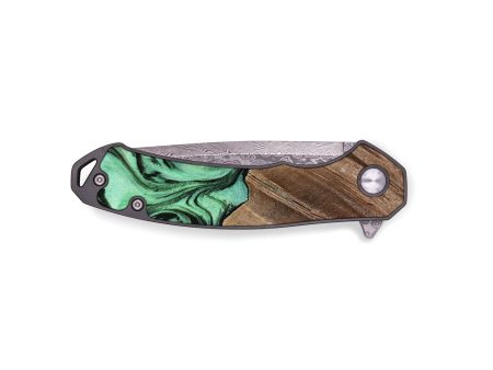 EDC Wood Pocket Knife - Roly (Green, 729773) Online