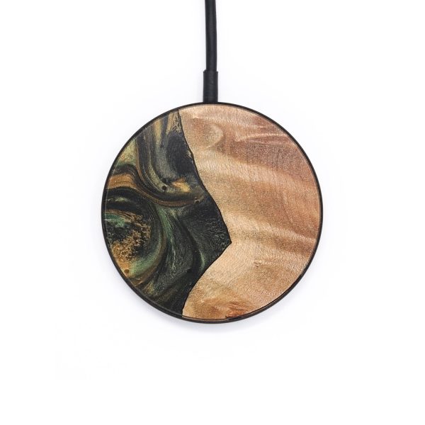 Circle Wood Wireless Charger - Isaiah (Green, 727288) Online now