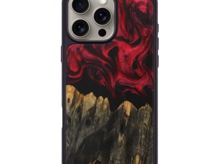 iPhone 16 Pro Max Wood Phone Case - Rosetta (Red, 729195) For Discount