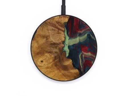 Circle Wood Wireless Charger - Velia (Red, 730881) For Discount