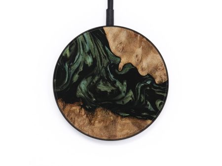 Circle Wood Wireless Charger - Brittni (Green, 730323) Cheap