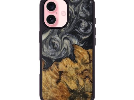 iPhone 16 Wood Phone Case - Amelie (Black & White, 728668) Discount