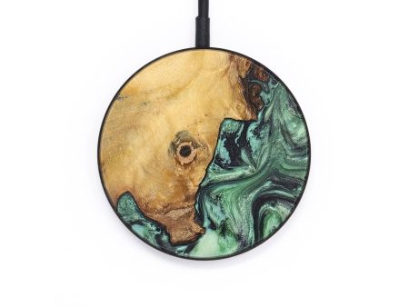 Circle Wood Wireless Charger - Madyson (Green, 726549) Fashion