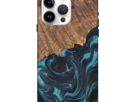 iPhone 15 Pro Max Wood Live Edge Phone Case - Casie (Blue, 729501) Hot on Sale