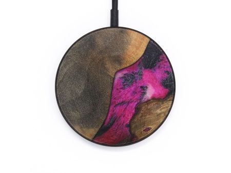 Circle Wood Wireless Charger - Robyn (Purple, 726555) For Cheap