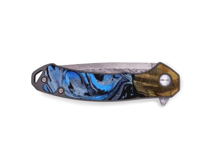 EDC Wood Pocket Knife - Janelle (Blue, 728584) on Sale