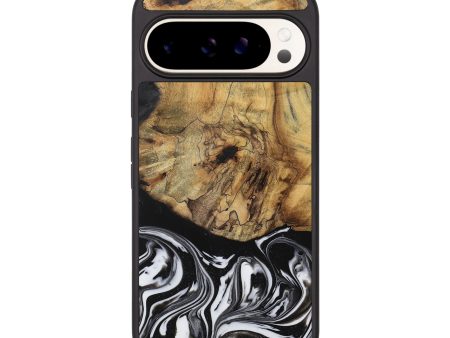 Pixel 9 Wood Phone Case - Camino (Black & White, 728605) Supply