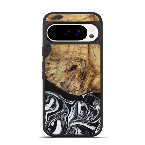 Pixel 9 Wood Phone Case - Camino (Black & White, 728605) Supply