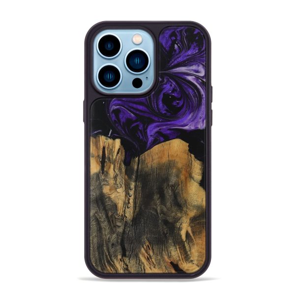 iPhone 14 Pro Max Wood Phone Case - Rakeem (Purple, 729029) For Discount