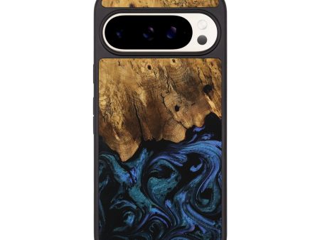 Pixel 9 Wood Phone Case - Baets (Blue, 729406) Cheap