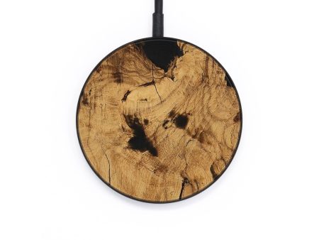 Circle Wood Wireless Charger - Jeff (Wood Burl, 730196) on Sale