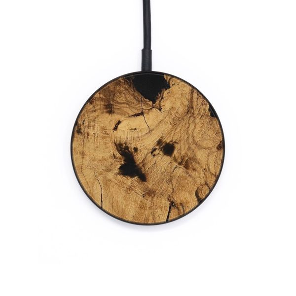 Circle Wood Wireless Charger - Jeff (Wood Burl, 730196) on Sale