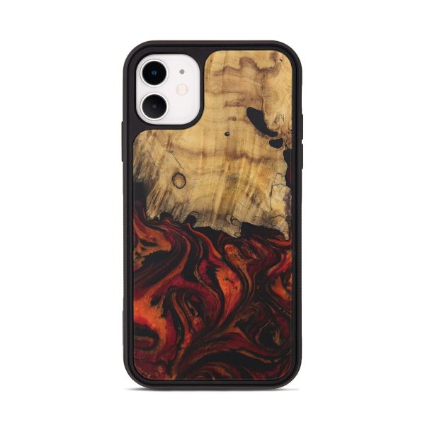 iPhone 11 Wood Phone Case - Minor (Red, 728876) For Cheap