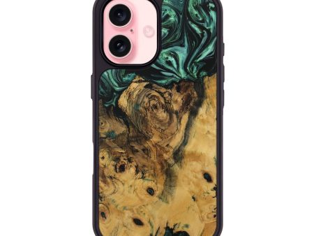 iPhone 16 Wood Phone Case - Ciji (Green, 729687) Sale