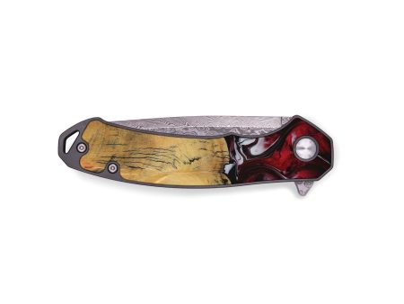 EDC Wood Pocket Knife - Burgess (Red, 730040) Fashion