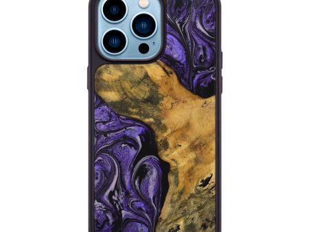 iPhone 14 Pro Max Wood Phone Case - Versa (Purple, 727523) Online now