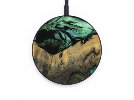 Circle Wood Wireless Charger - Marta (Green, 729777) For Discount