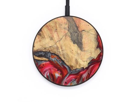 Circle Wood Wireless Charger - Trevor (Red, 727669) Online