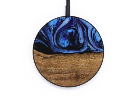 Circle Wood Wireless Charger - Arun (Blue, 731318) Supply