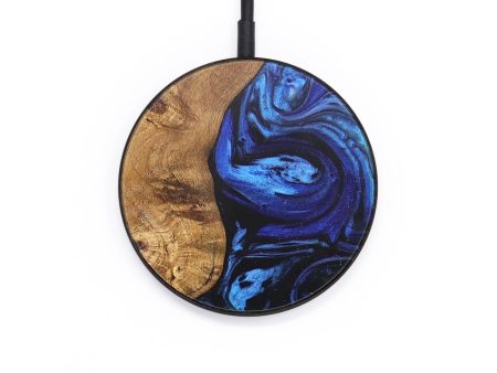 Circle Wood Wireless Charger - Dorothy (Blue, 727668) Discount