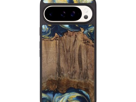 Pixel 9 Wood Phone Case - Takis (Teal & Gold, 729297) For Sale