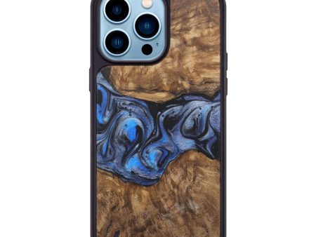 iPhone 14 Pro Max Wood Phone Case - Claudelle (Blue, 727103) Online