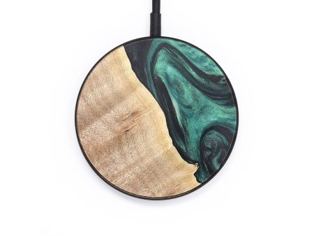 Circle Wood Wireless Charger - Alton (Green, 727287) Online now