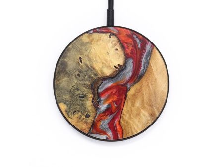 Circle Wood Wireless Charger - Cassie (Red, 727670) Online Hot Sale