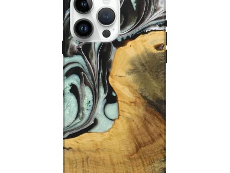 iPhone 15 Pro Max Wood Live Edge Phone Case - Dida (Green, 730987) Online Hot Sale