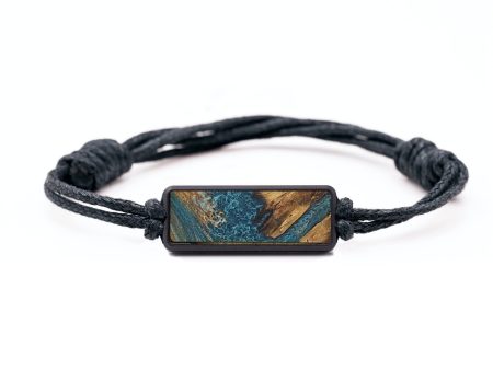 Classic Wood Bracelet - Velma (Teal & Gold, 729115) Fashion