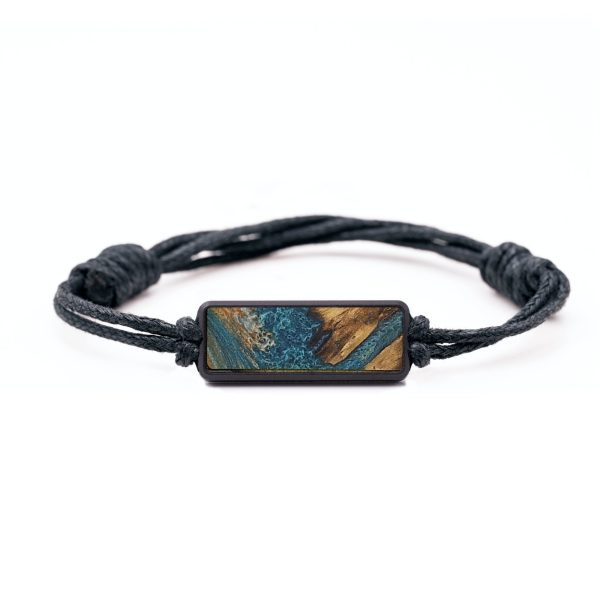 Classic Wood Bracelet - Velma (Teal & Gold, 729115) Fashion