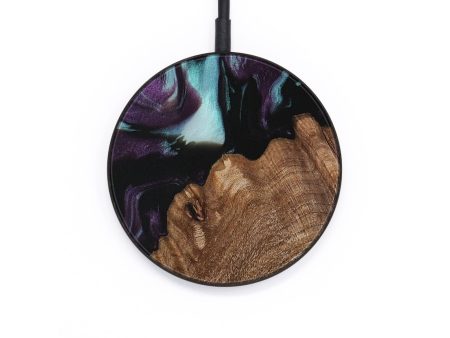 Circle Wood Wireless Charger - Mariel (Purple, 730052) For Sale