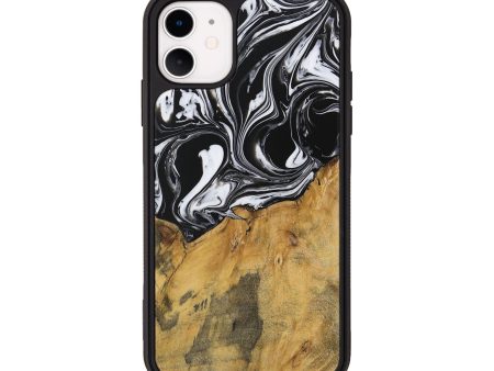 iPhone 11 Wood Phone Case - Darrol (Black & White, 728648) For Cheap