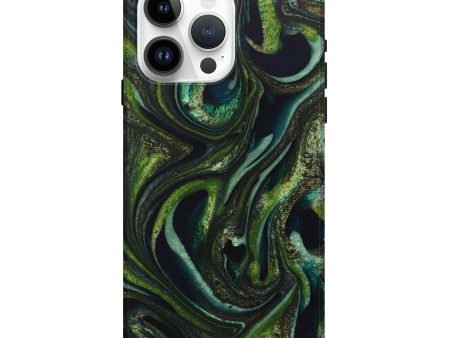 iPhone 15 Pro Max ResinArt Live Edge Phone Case - Leshia (Green, 729923) For Sale