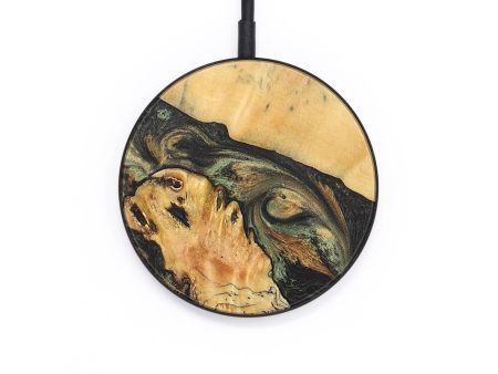 Circle Wood Wireless Charger - Gwendolyn (Green, 726578) Sale