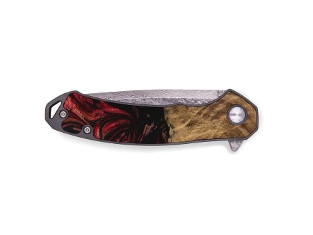 EDC Wood Pocket Knife - Okey (Red, 727910) Sale