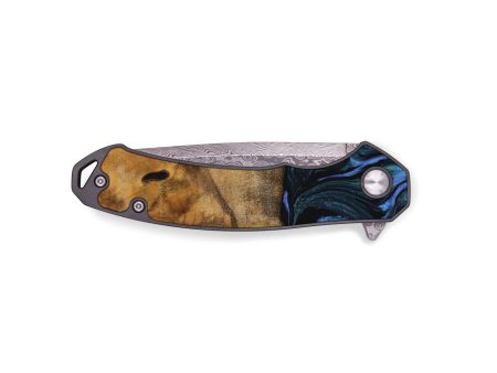 EDC Wood Pocket Knife - Phillida (Blue, 728582) Cheap