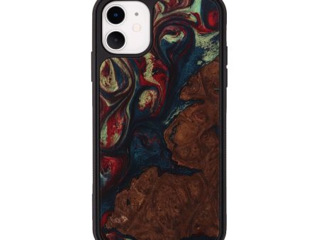 iPhone 11 Wood Phone Case - Danell (Red, 729810) For Cheap