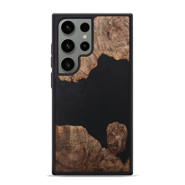 Galaxy S24 Ultra Wood Phone Case - Honey (Pure Black, 726982) on Sale