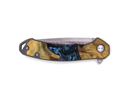 EDC Wood Pocket Knife - Dennis (Blue, 728563) Supply