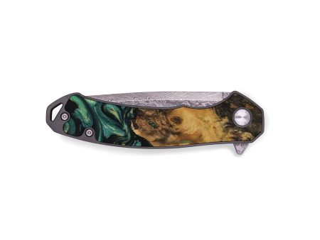 EDC Wood Pocket Knife - Hayley (Green, 730394) Online Hot Sale