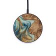 Circle Wood Wireless Charger - Lakesha (Teal & Gold, 729942) For Cheap