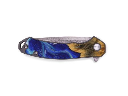 EDC Wood Pocket Knife - Dedric (Blue, 730809) For Discount